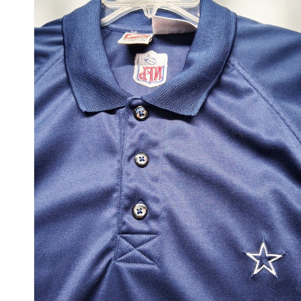 Dallas Cowboys Men's Medium Blue Polo Shirt Nike Pro Line Star NFL Logo